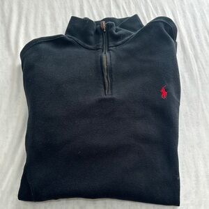 Vintage Ralph Lauren Black Quarter-Zip Pullover